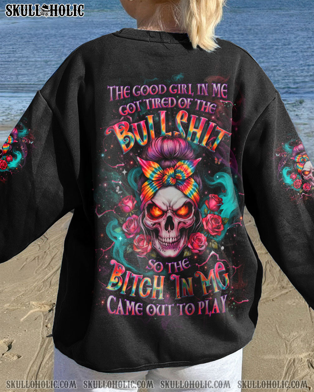 BLISSCORNERS YOU COULDN'T HANDLE ME MESSY BUN ALL OVER PRINT