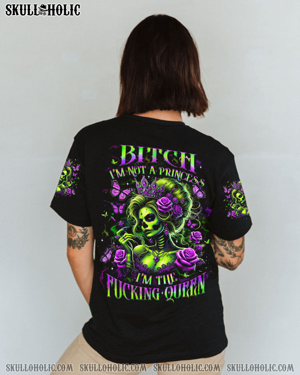 BLISSCORNERS I'M THE F QUEEN SUGAR SKULL ALL OVER PRINT