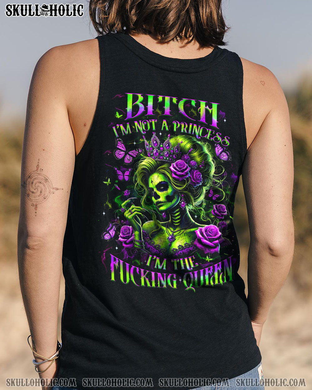 BLISSCORNERS I'M THE F QUEEN SUGAR SKULL ALL OVER PRINT