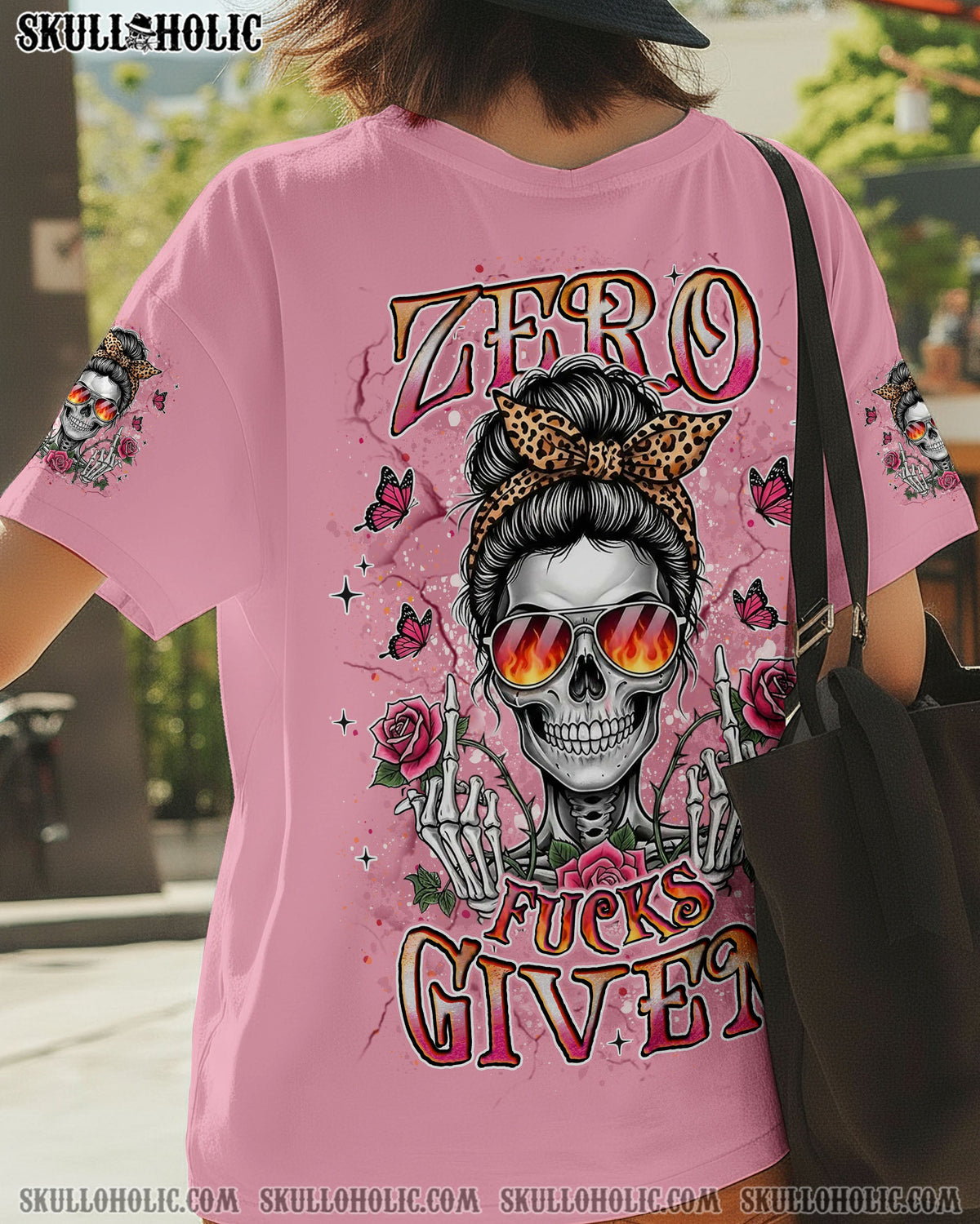 BLISSCORNERS BE CAREFUL MESSY BUN ALL OVER PRINT