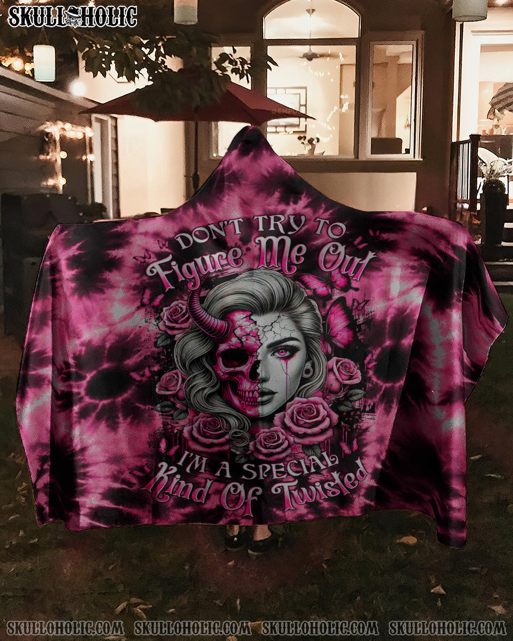 BLISSCORNERS DON'T TRY TO FIGURE ME OUT BLANKET HOODIE