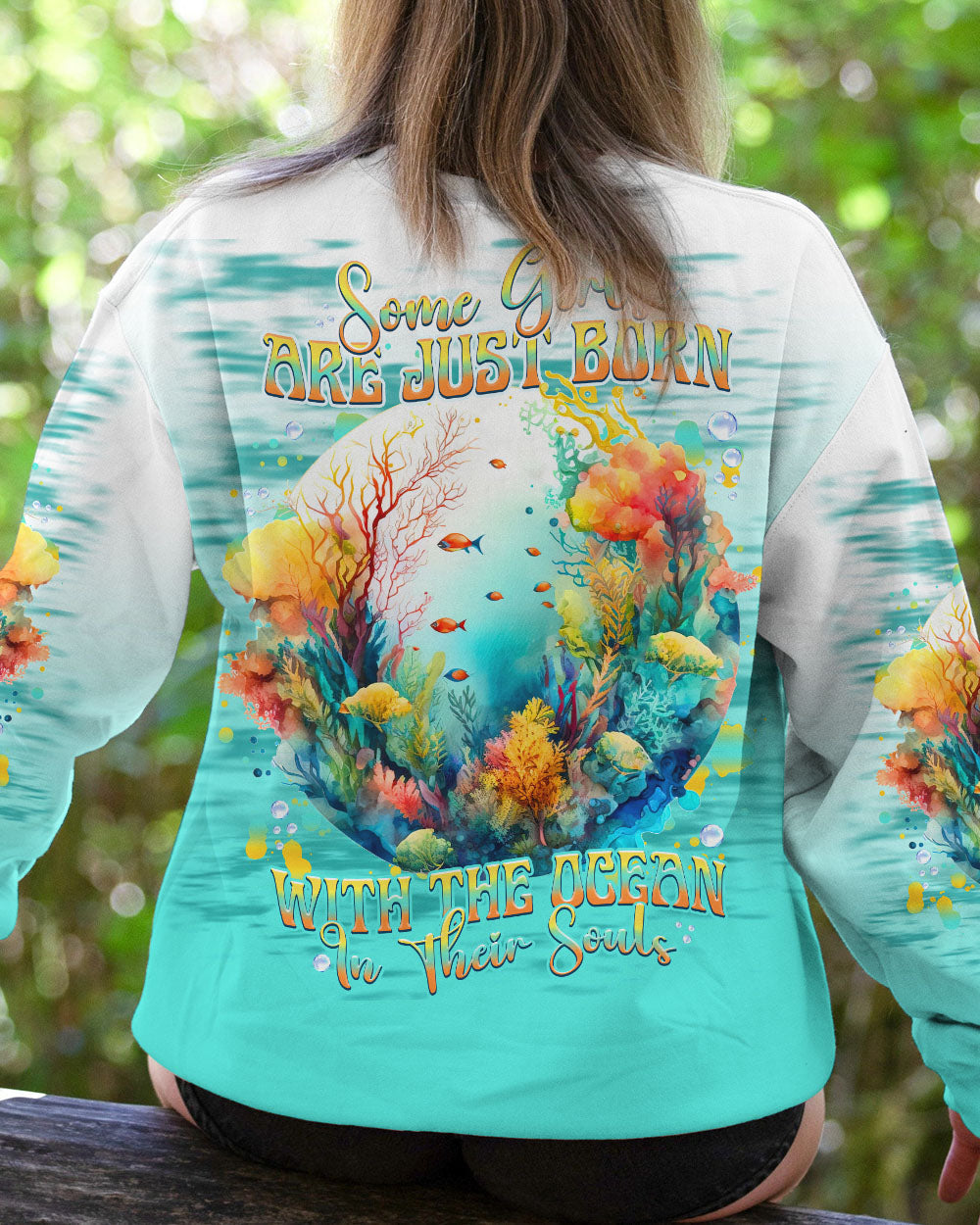 BLISSCORNERS SOME GIRLS ARE JUST BORN OCEAN ALL OVER PRINT