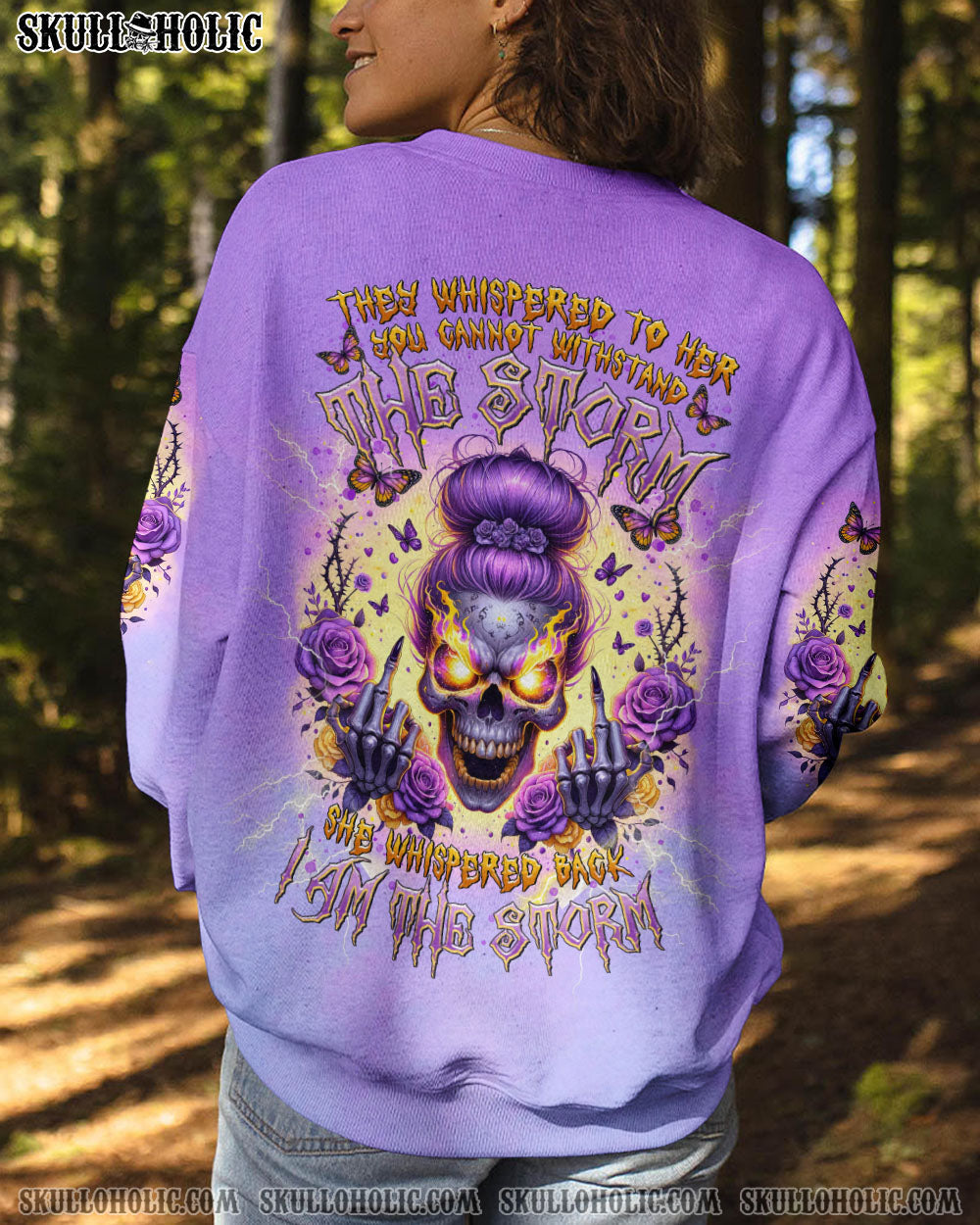 BLISSCORNERS NEXT TIME MY NAMES COMES OUT MESSY BUN SKULL ALL OVER PRINT