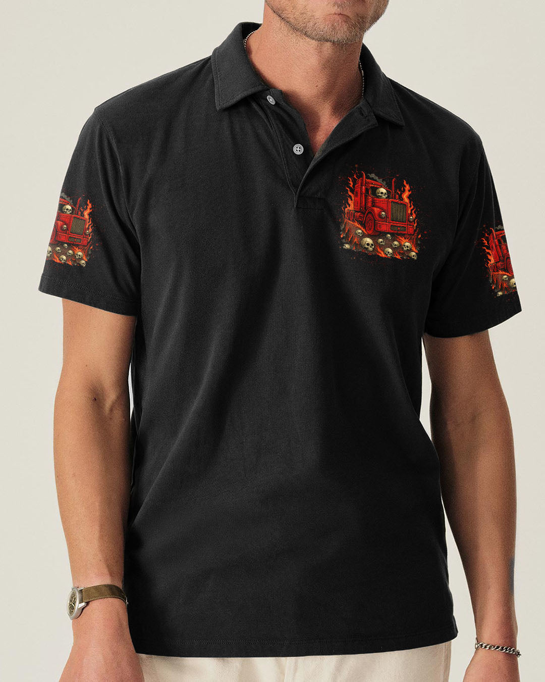 BLISSCORNERS I AM A TRUCKER SKULL ALL OVER PRINT