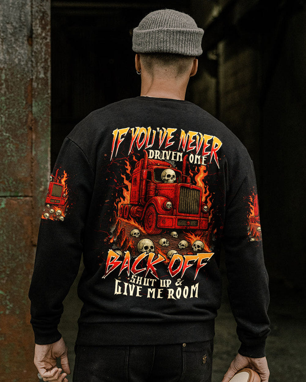BLISSCORNERS I AM A TRUCKER SKULL ALL OVER PRINT