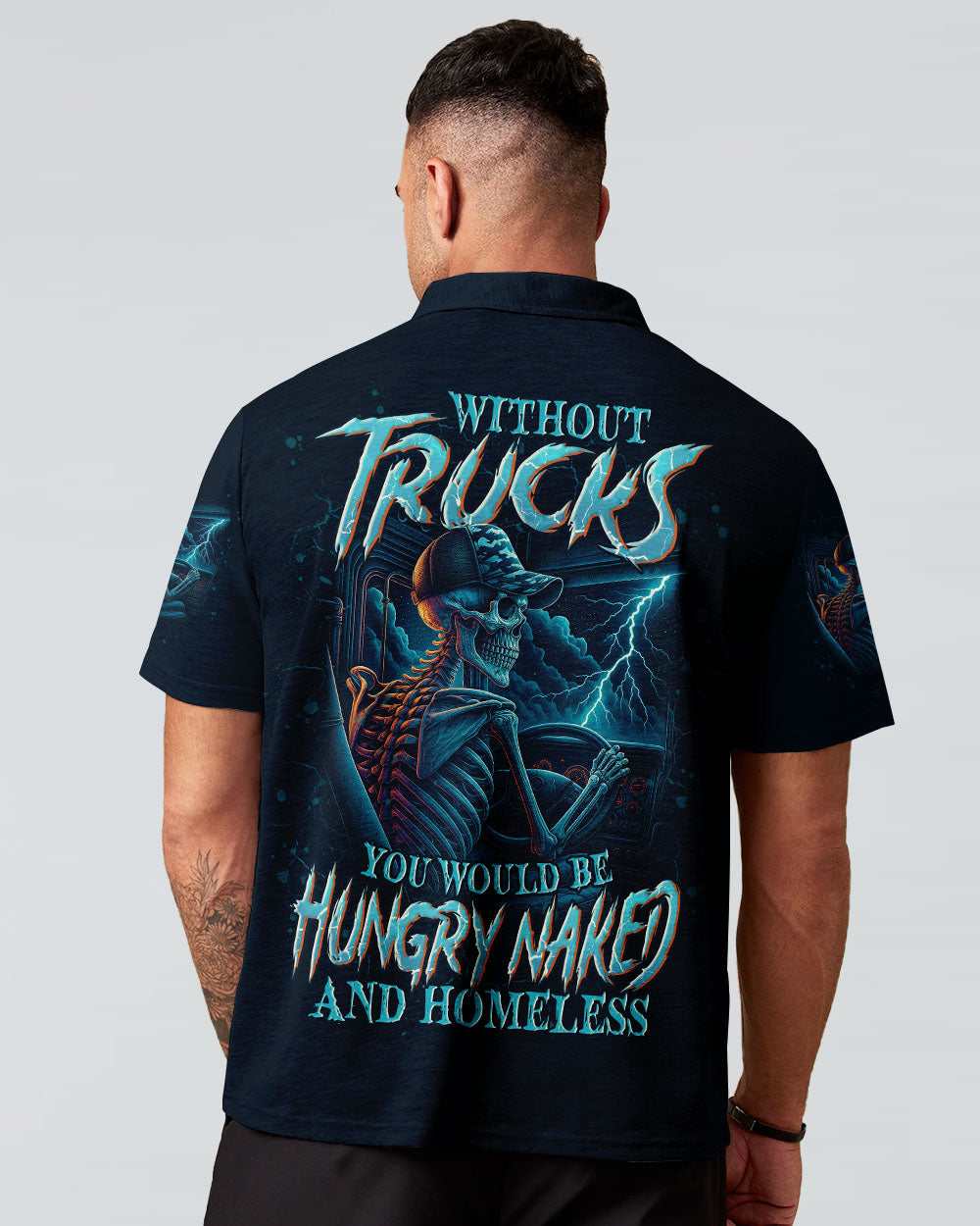 BLISSCORNERS I MAY BE OLD LINEMAN SKULL ALL OVER PRINT