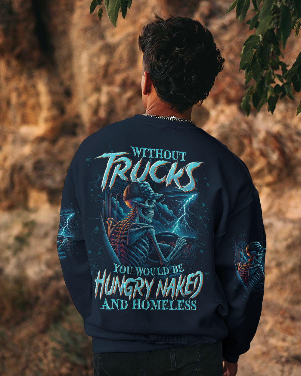 BLISSCORNERS I MAY BE OLD LINEMAN SKULL ALL OVER PRINT
