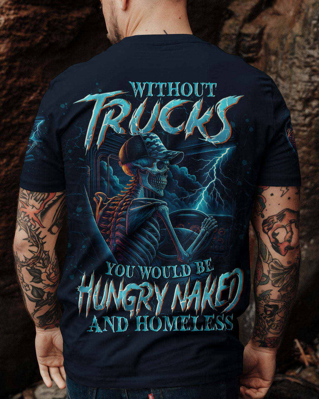BLISSCORNERS I MAY BE OLD LINEMAN SKULL ALL OVER PRINT