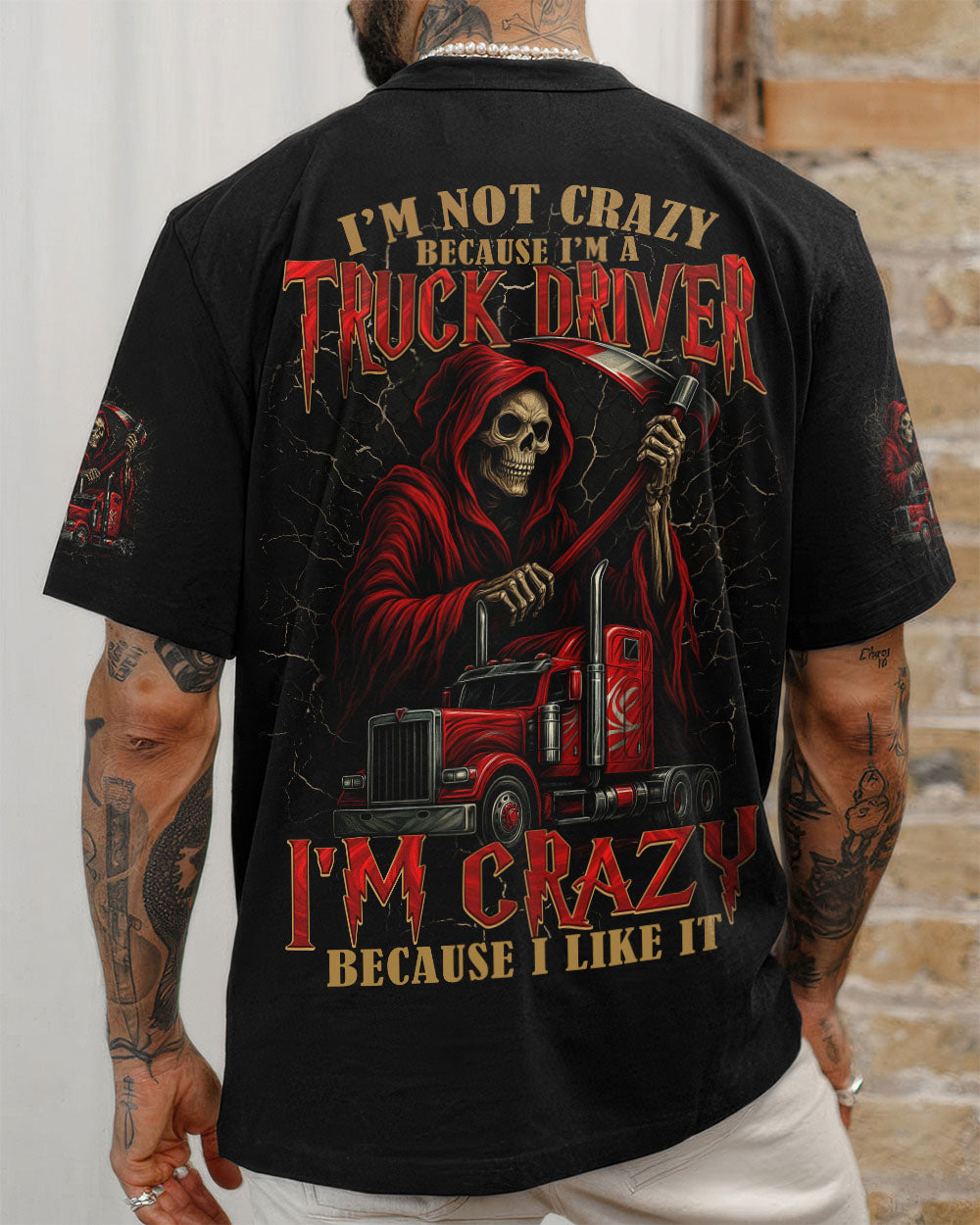 BLISSCORNERS KEEP ON TRUCKIN' SKULL ALL OVER PRINT