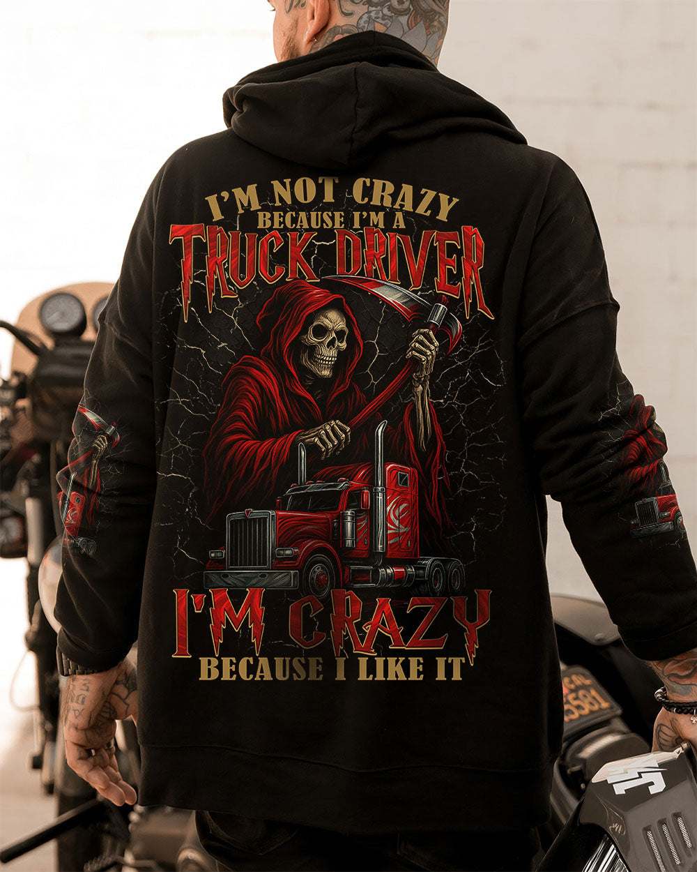BLISSCORNERS KEEP ON TRUCKIN' SKULL ALL OVER PRINT