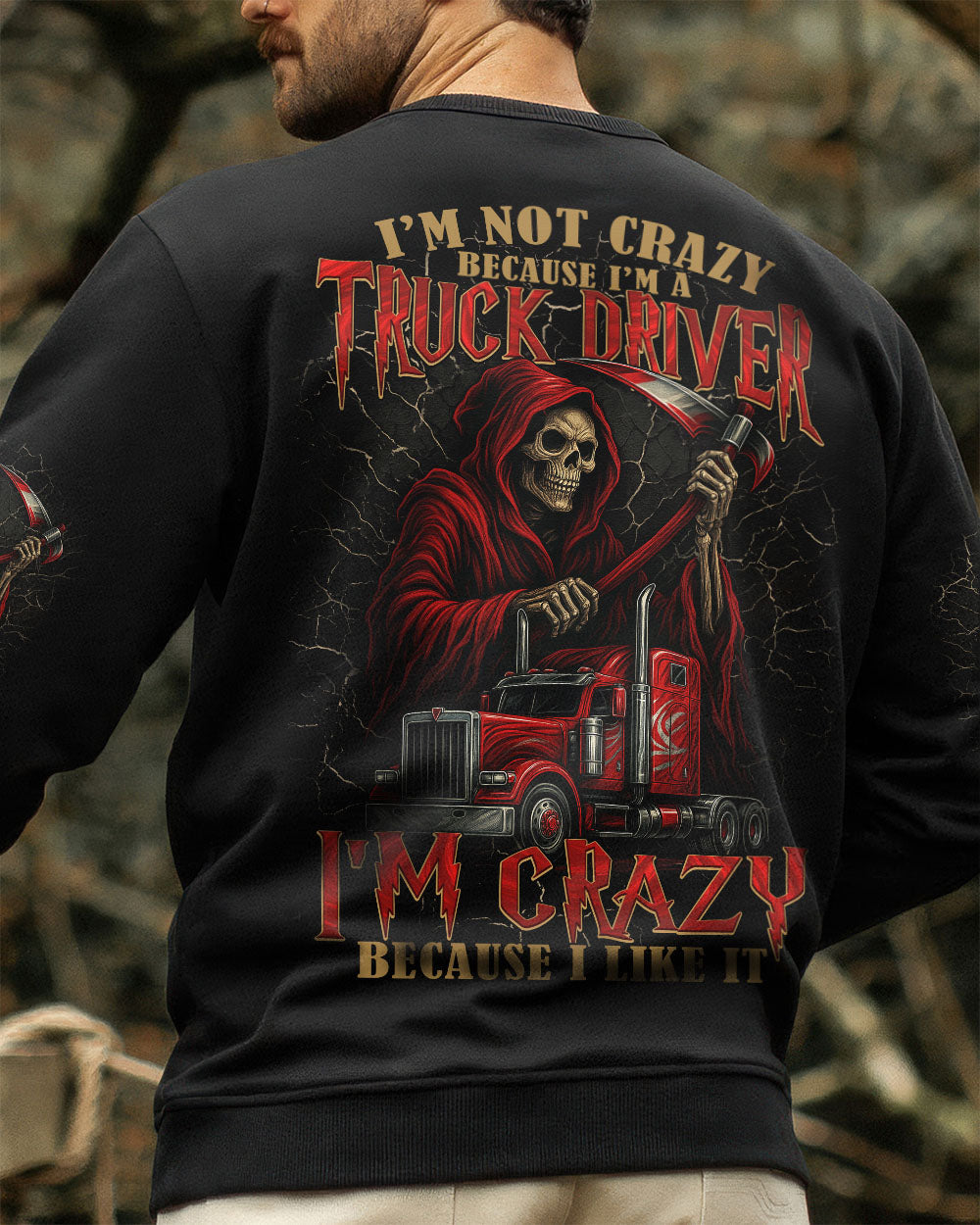 BLISSCORNERS KEEP ON TRUCKIN' SKULL ALL OVER PRINT
