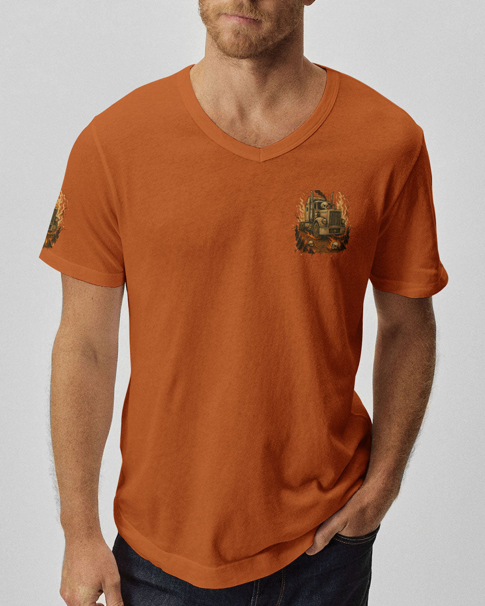 BLISSCORNERS REAL MEN BECOME TRUCKERS ALL OVER PRINT