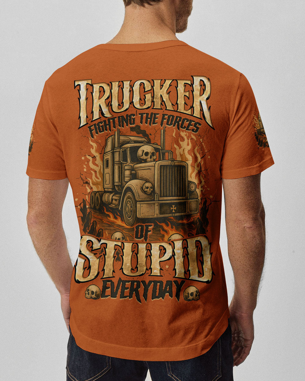 BLISSCORNERS REAL MEN BECOME TRUCKERS ALL OVER PRINT