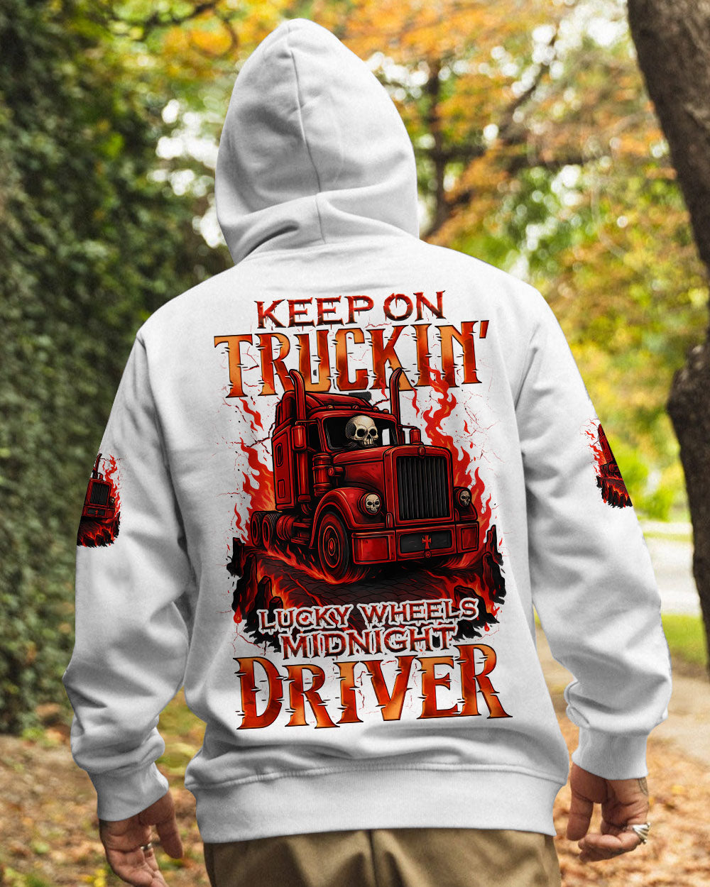 BLISSCORNERS BORN TO BURN TRUCKER SKULL ALL OVER PRINT