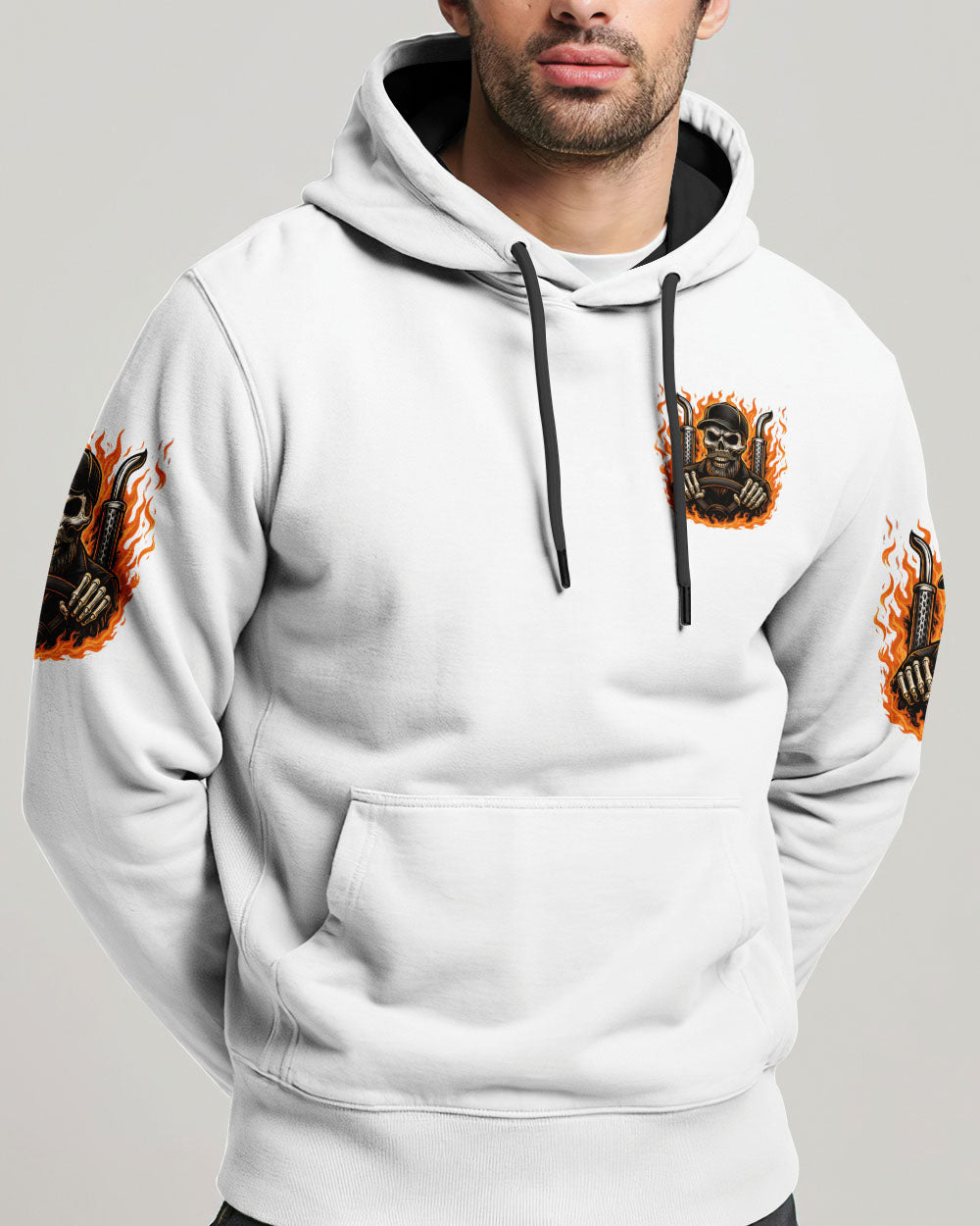 BLISSCORNERS BURN THE ROAD MAP TRUCKER SKULL ALL OVER PRINT