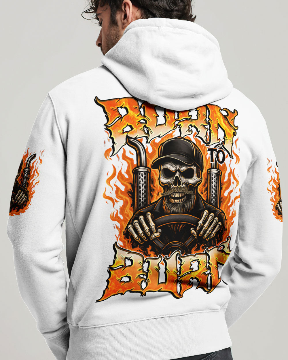 BLISSCORNERS BURN THE ROAD MAP TRUCKER SKULL ALL OVER PRINT