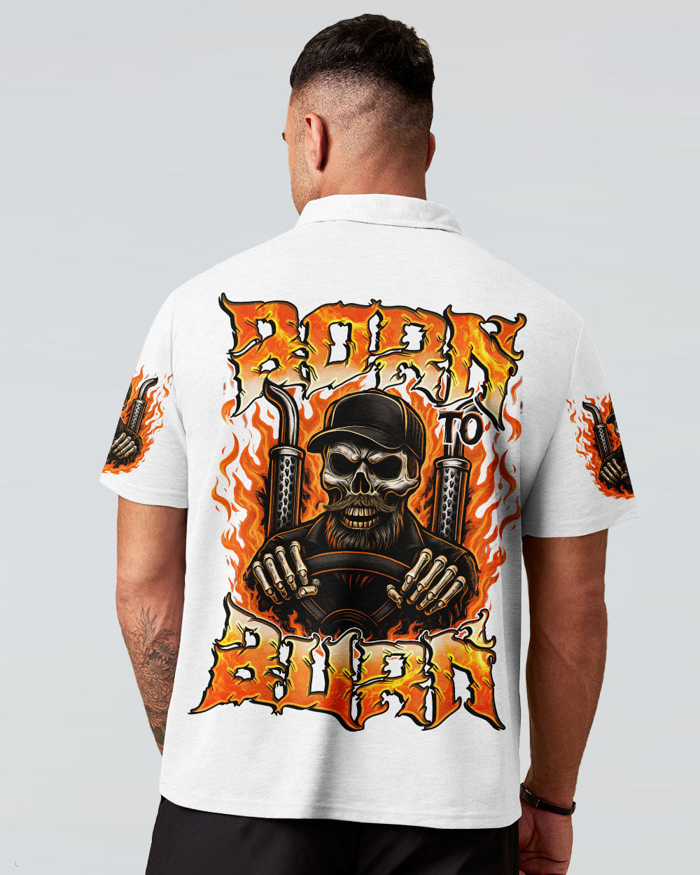 BLISSCORNERS BURN THE ROAD MAP TRUCKER SKULL ALL OVER PRINT