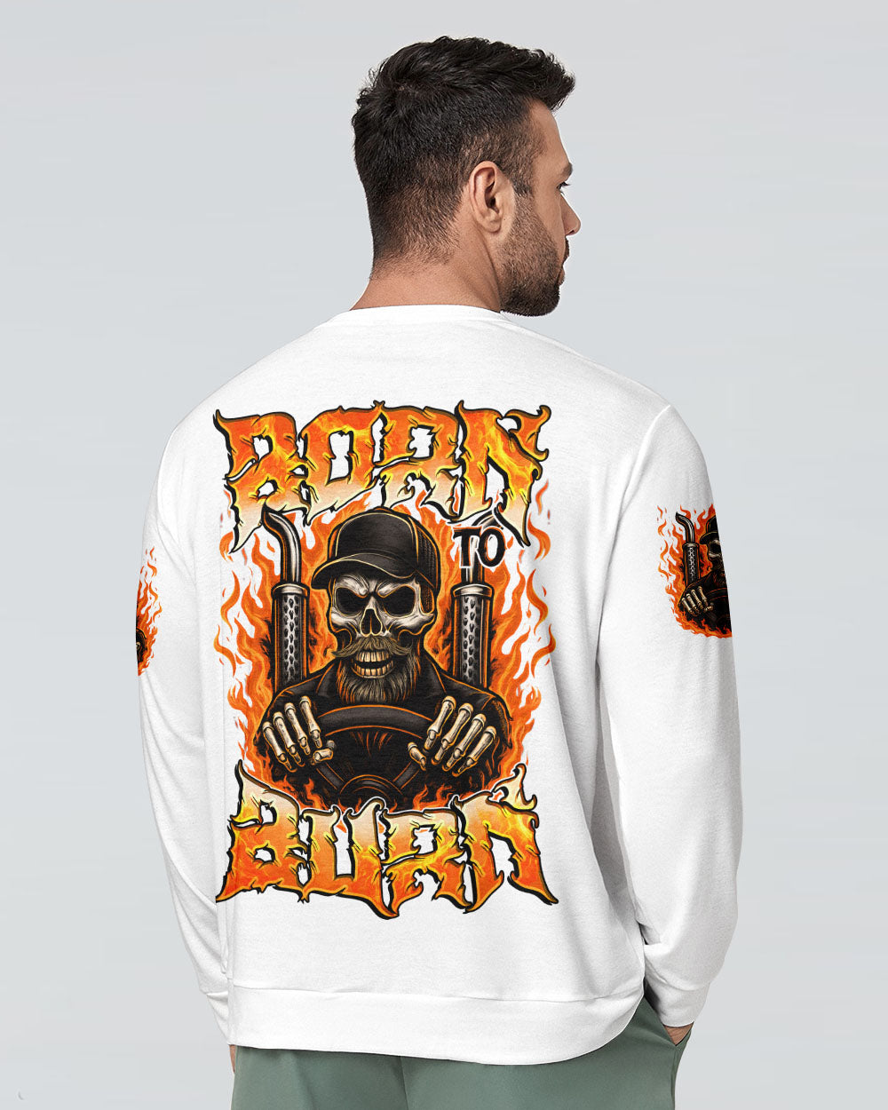 BLISSCORNERS BURN THE ROAD MAP TRUCKER SKULL ALL OVER PRINT