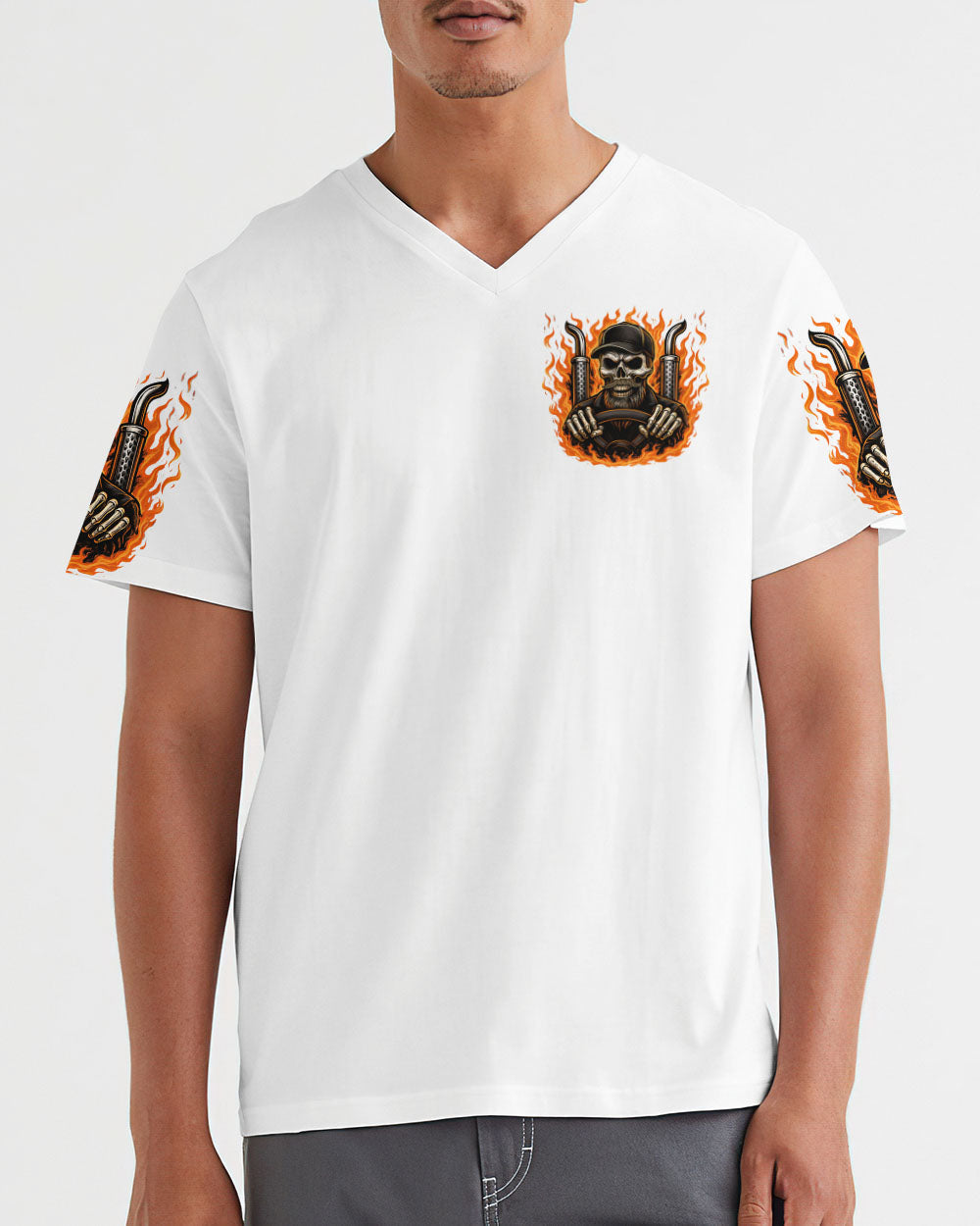 BLISSCORNERS BURN THE ROAD MAP TRUCKER SKULL ALL OVER PRINT