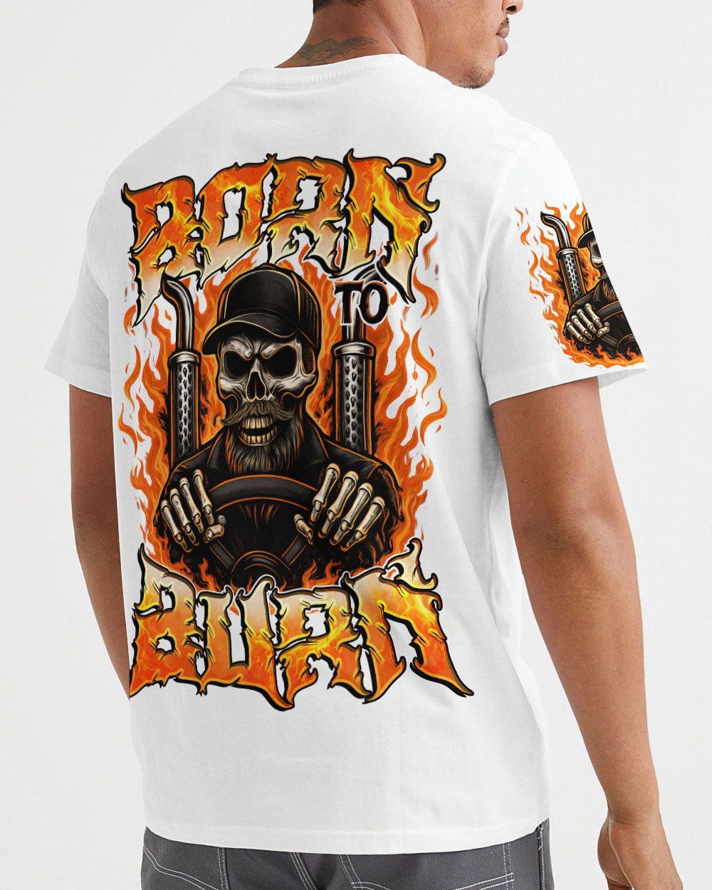 BLISSCORNERS BURN THE ROAD MAP TRUCKER SKULL ALL OVER PRINT