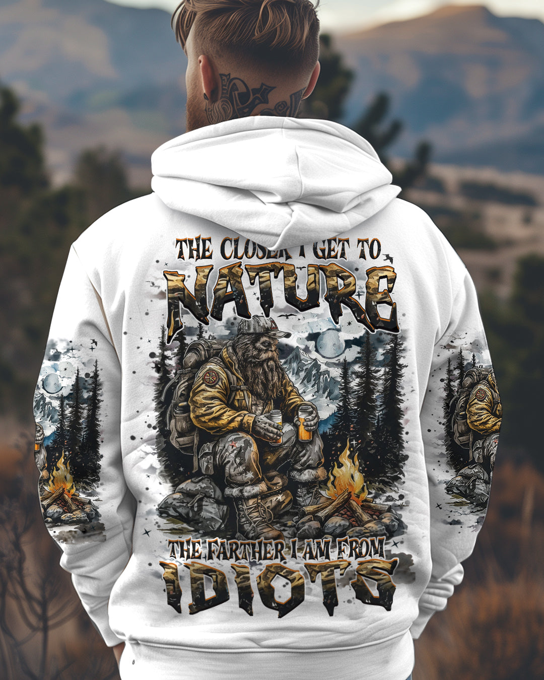 BLISSCORNERS THE CLOSER I GET TO NATURE BIGFOOT ALL OVER PRINT