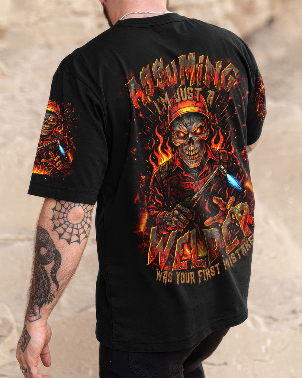 BLISSCORNERS ASSUMING I'M JUST A WELDER SKULL ALL OVER PRINT