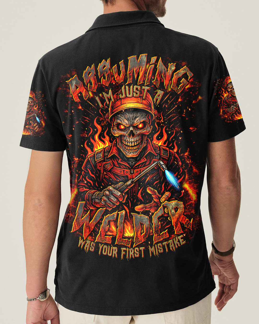 BLISSCORNERS ASSUMING I'M JUST A WELDER SKULL ALL OVER PRINT