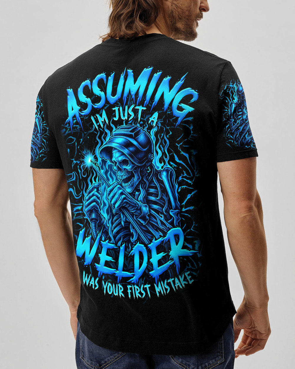 BLISSCORNERS ASSUMING I'M JUST A WELDER SKULL ALL OVER PRINT