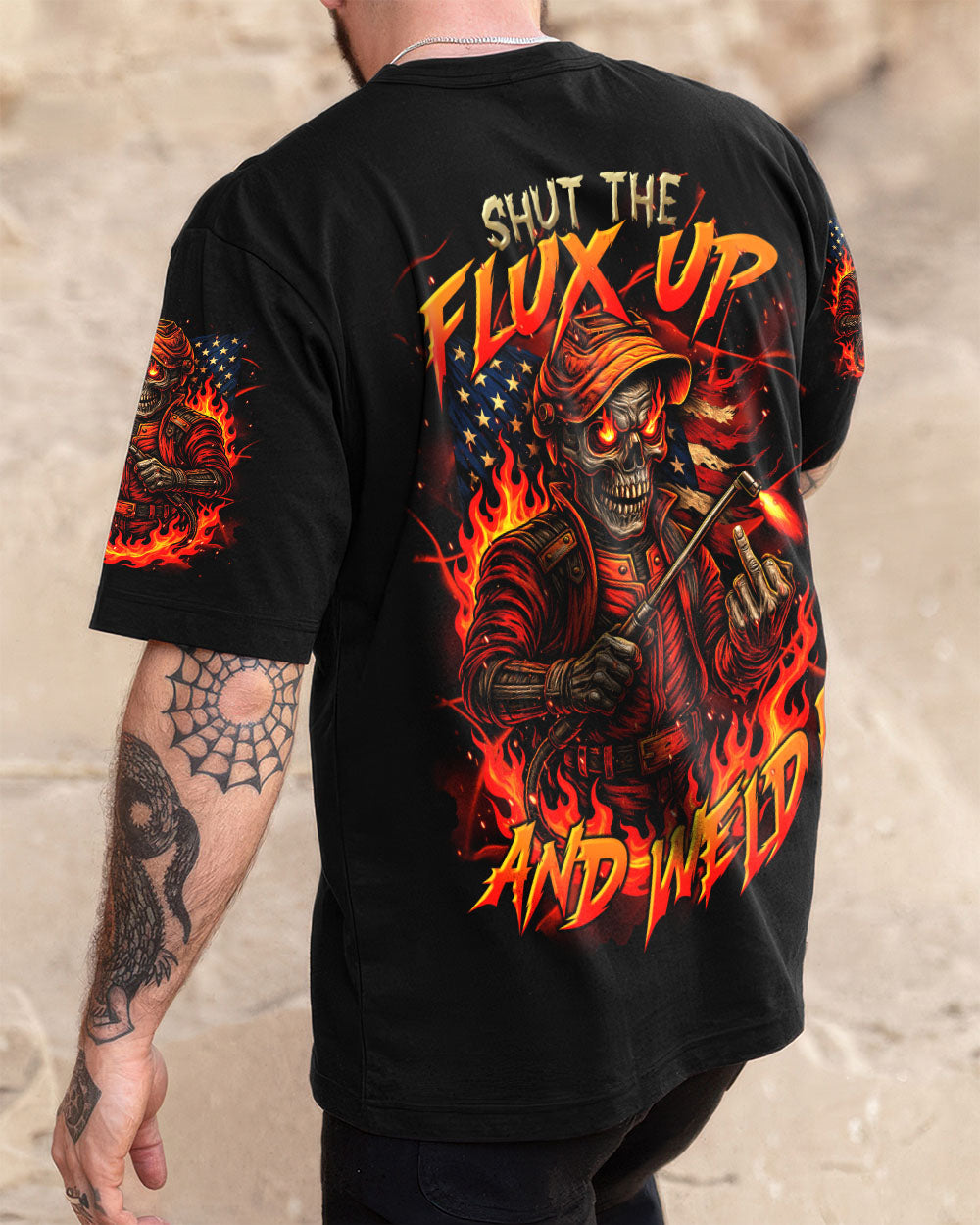 BLISSCORNERS DIRTY HANDS MAKE CLEAN MONEY MECHANIC SKULL ALL OVER PRINT