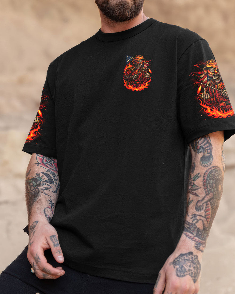 BLISSCORNERS DIRTY HANDS MAKE CLEAN MONEY MECHANIC SKULL ALL OVER PRINT