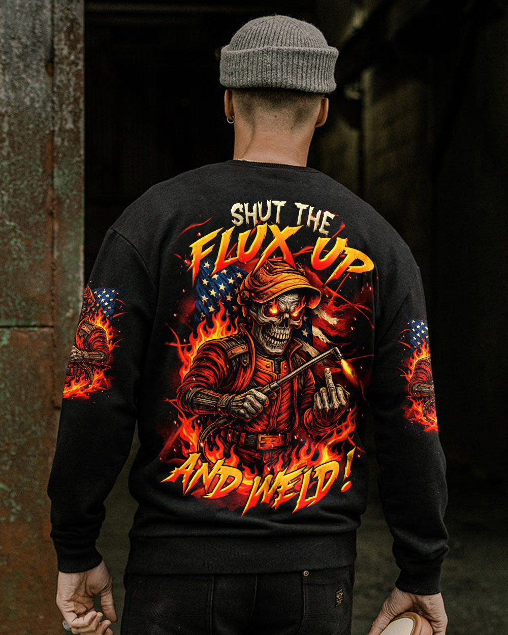 BLISSCORNERS DIRTY HANDS MAKE CLEAN MONEY MECHANIC SKULL ALL OVER PRINT