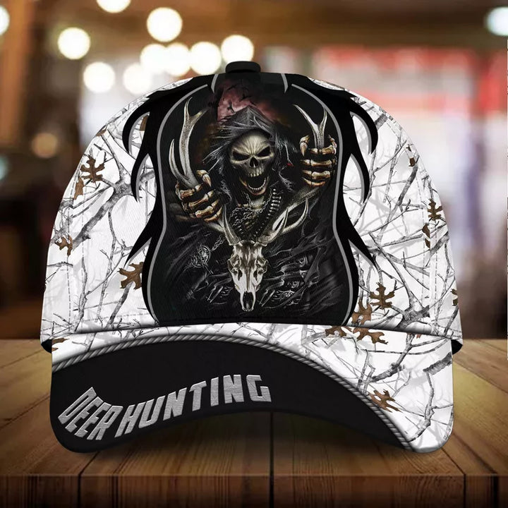 Blisscorners Cool Skull Deer Hunting Personalized Cap