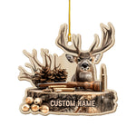 Blisscorners Personalized Deer Hunting OrnamentUnique Christmas Gift for Hunters & Outdoorsmen LM0110