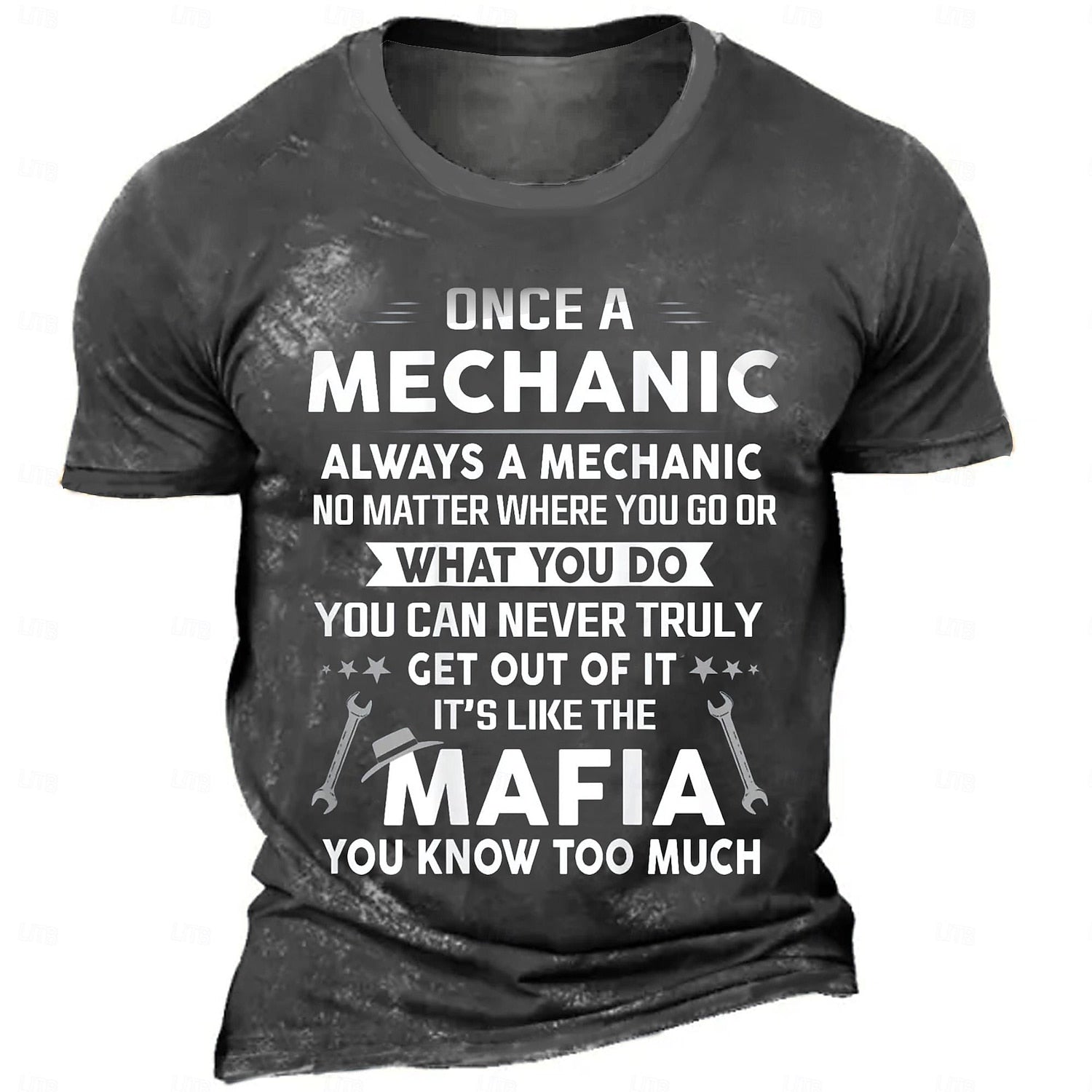 Blisscorners Funny Mechanic Shirt Once A Mechanic Always A Mechanic Vintage Black Shirt