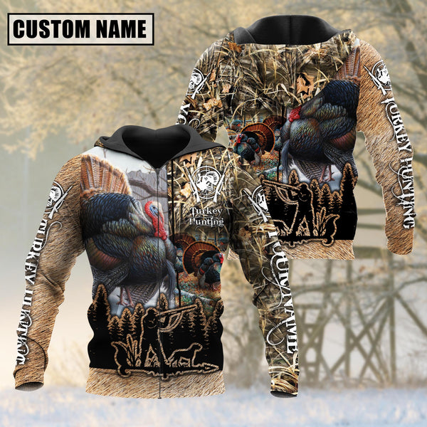 Blisscorners Custom Name Turkey Hunting Camo Style Shirt 3D Shirt